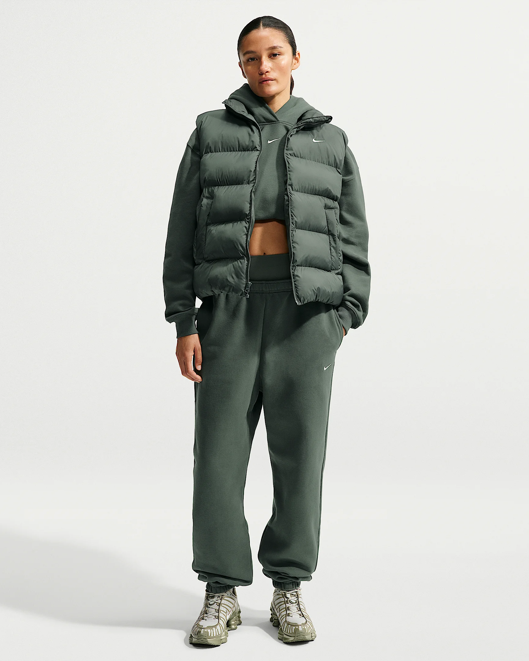 Nike Studio Fleece Medium Weight Women's High-Rise Oversized Cuffed Pants - 1