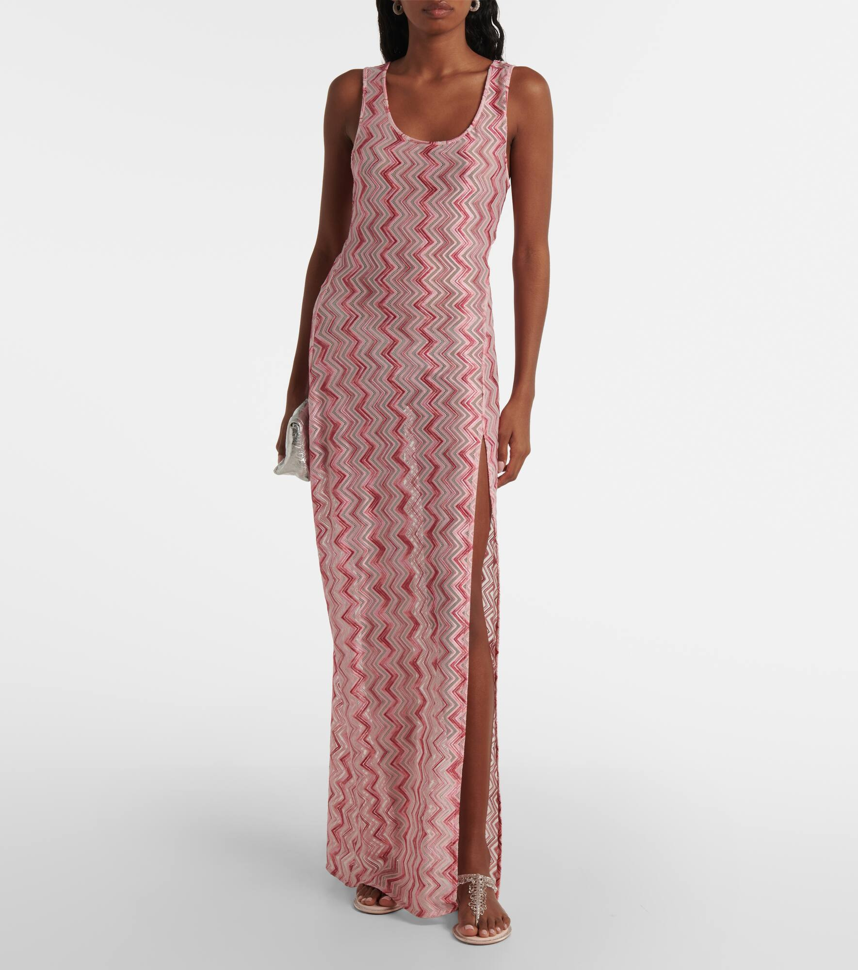 Zig Zag lamé maxi dress - 2