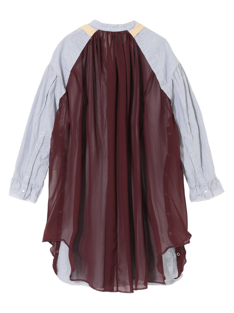 UNDERCOVER pinstripe ruffled blouse outlook