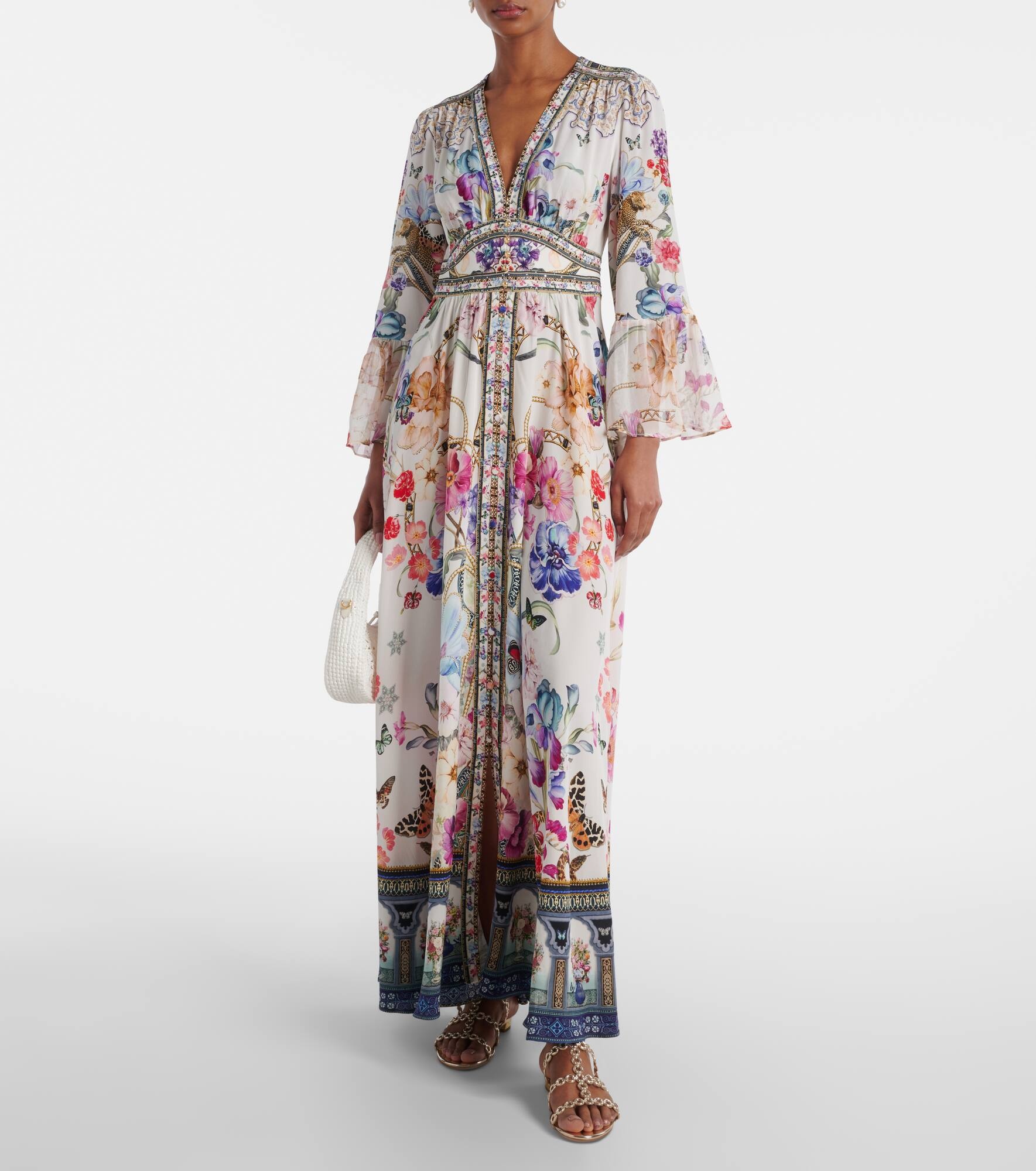 Crystal-embellished silk maxi dress - 2