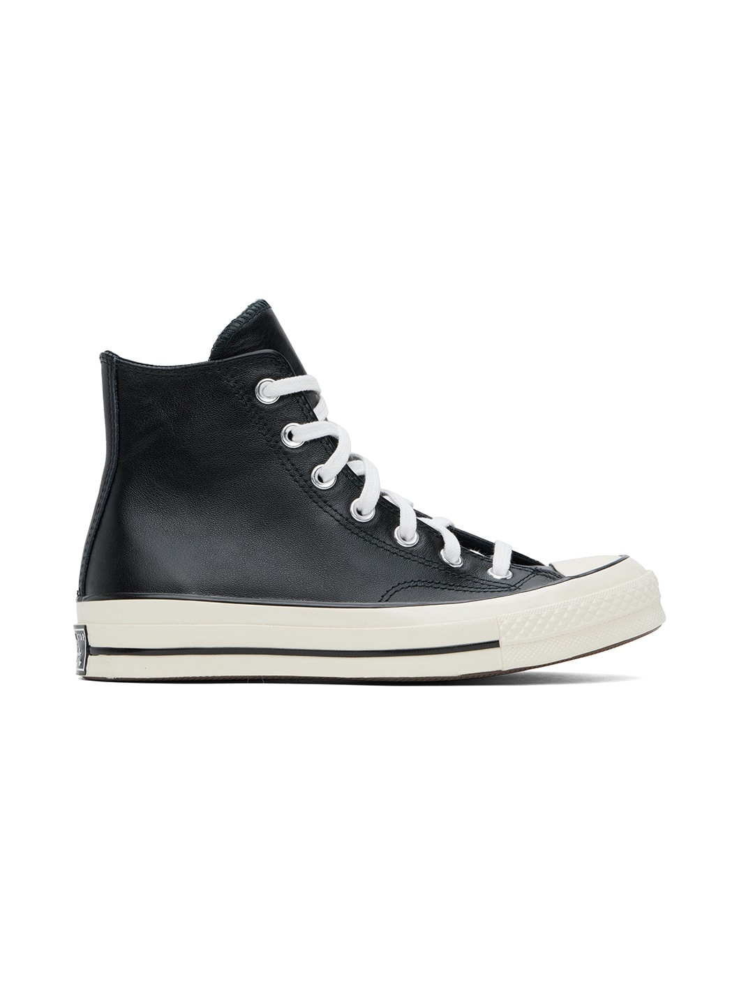 Black Chuck 70 Leather High Top Sneakers - 1