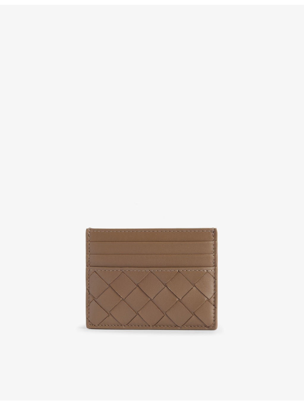 Intrecciato leather card holder - 3