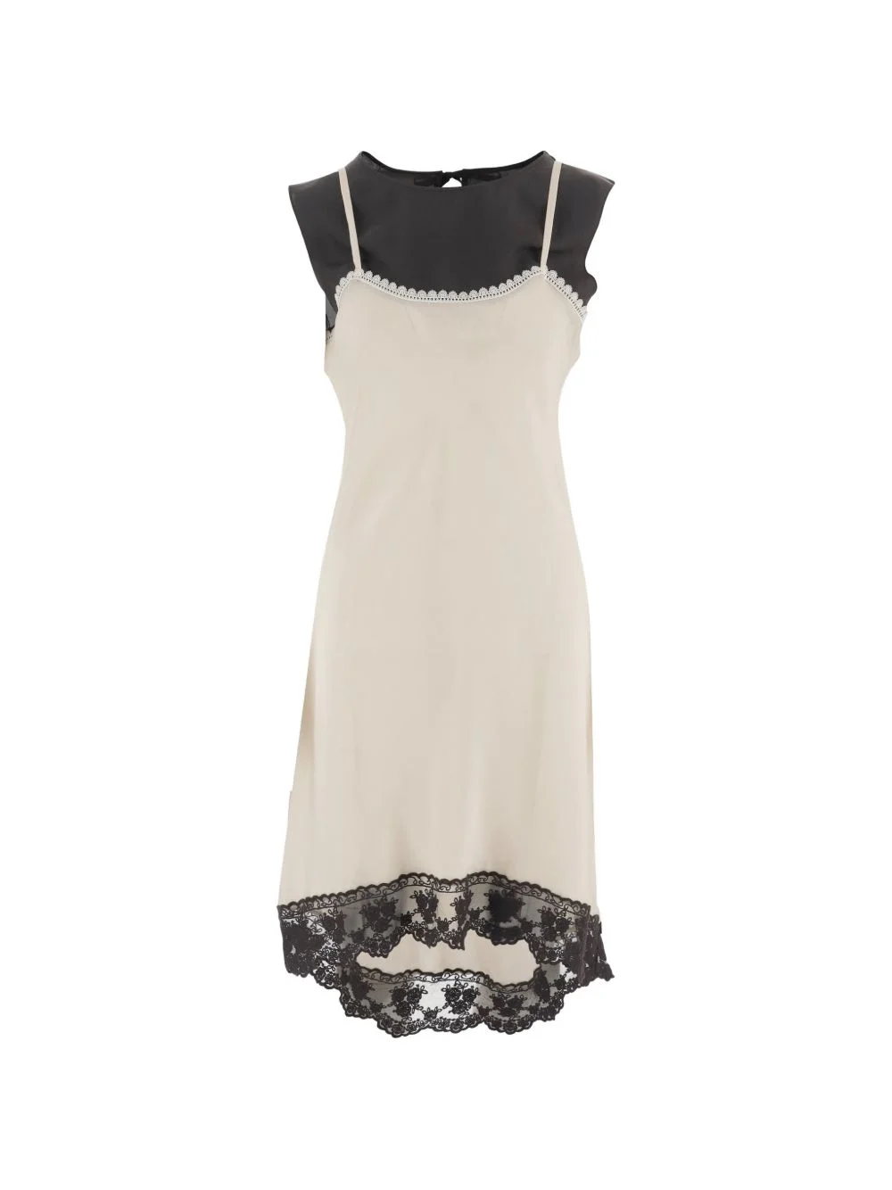 lace-trimmed mini dress - 1