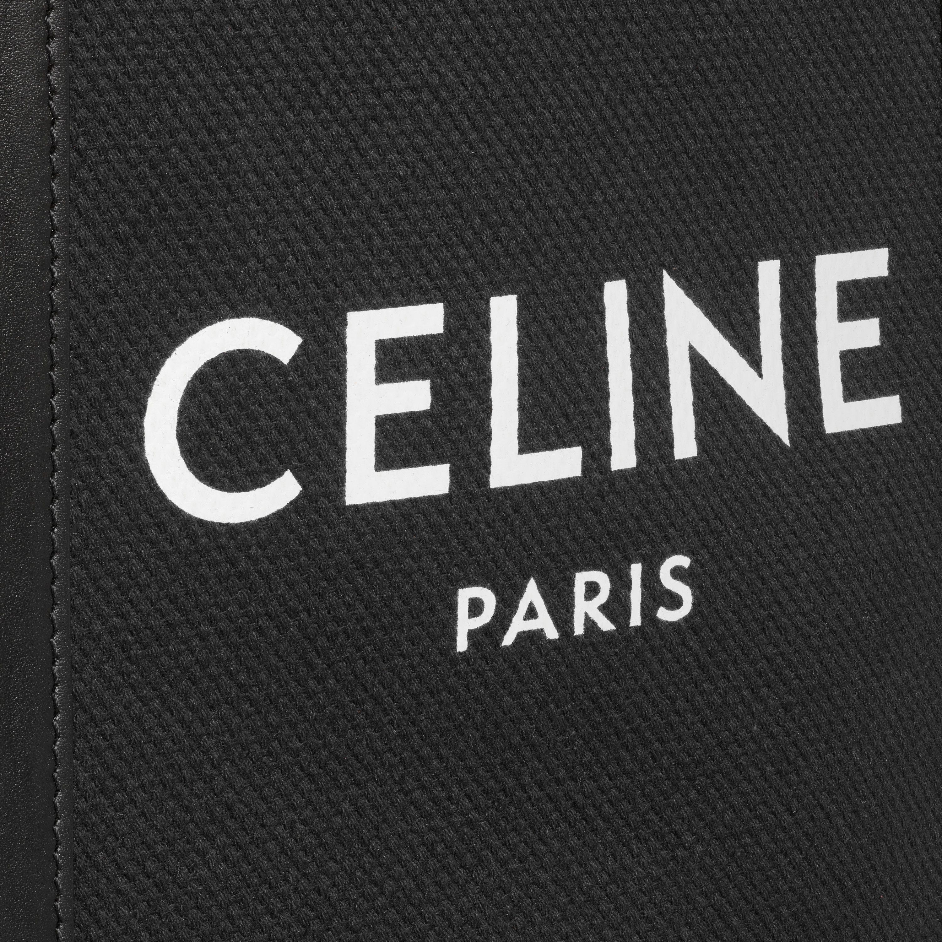 MINI VERTICAL CABAS CELINE  IN  TEXTILE WITH CELINE PRINT AND CALFSKIN - 4