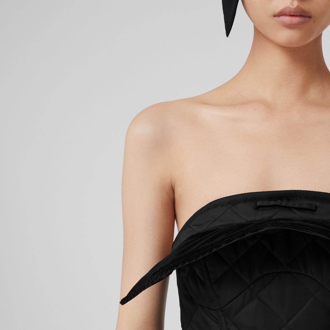 Diamond-quilted Belted Trench Gown - 3