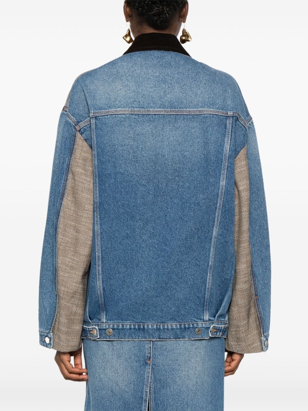 tweed denim jacket - 4