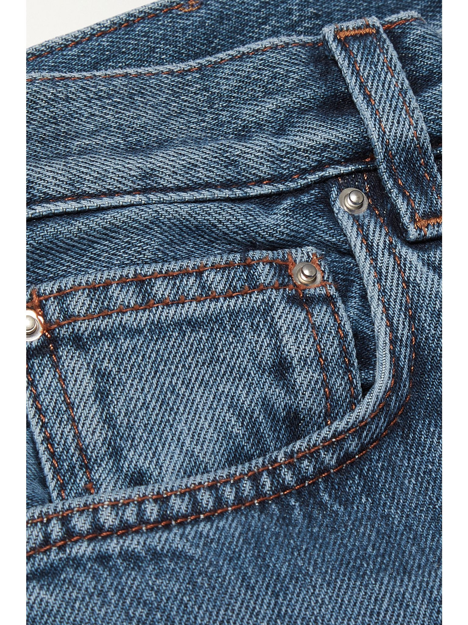 Twisted Seam high-rise straight-leg jeans Mid denim - 7