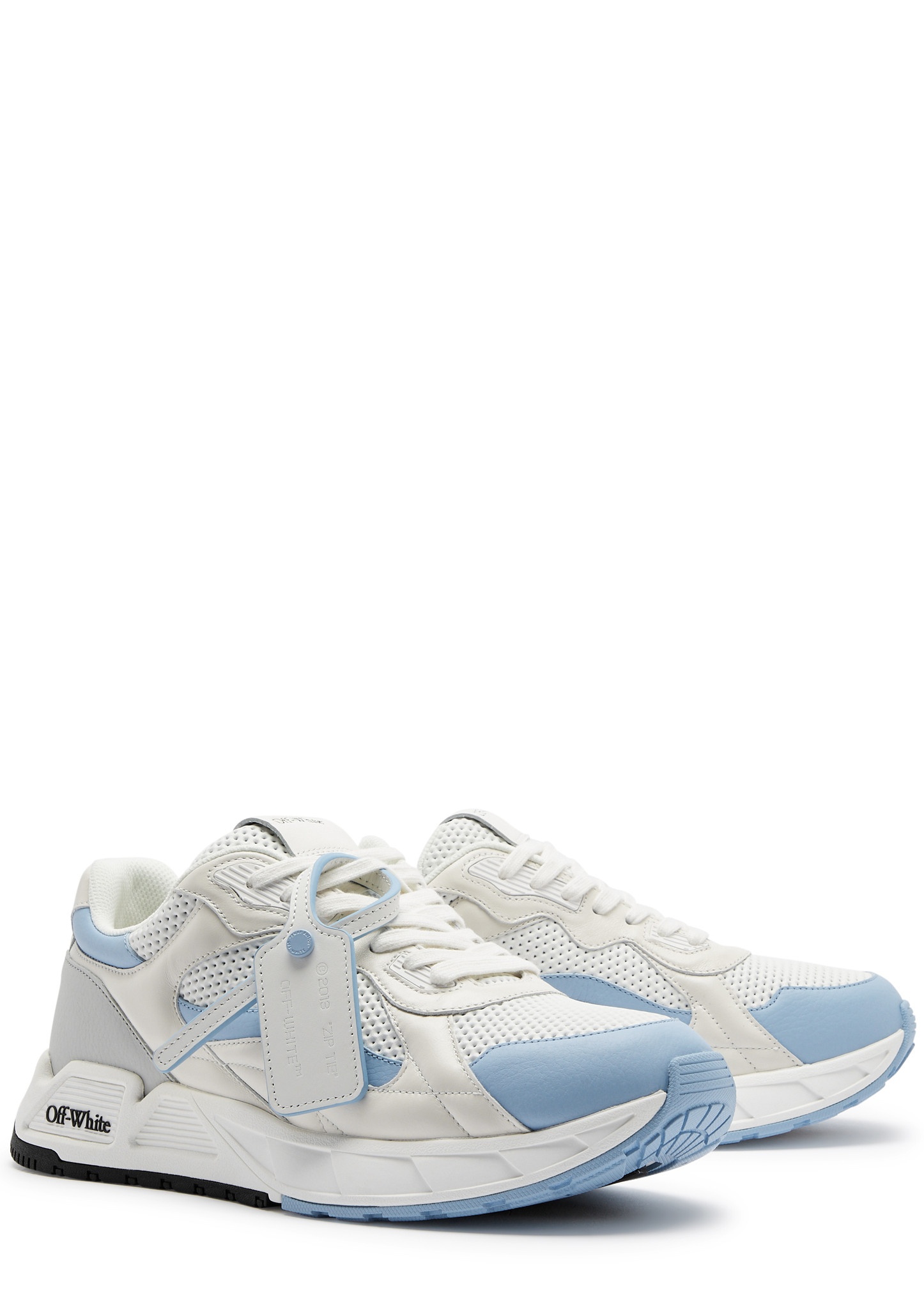 Kick Off panelled leather sneakers - 2