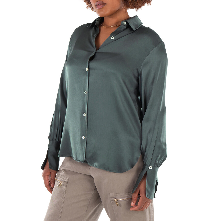 Anine Bing Ladies Green Monica Shirt - 2