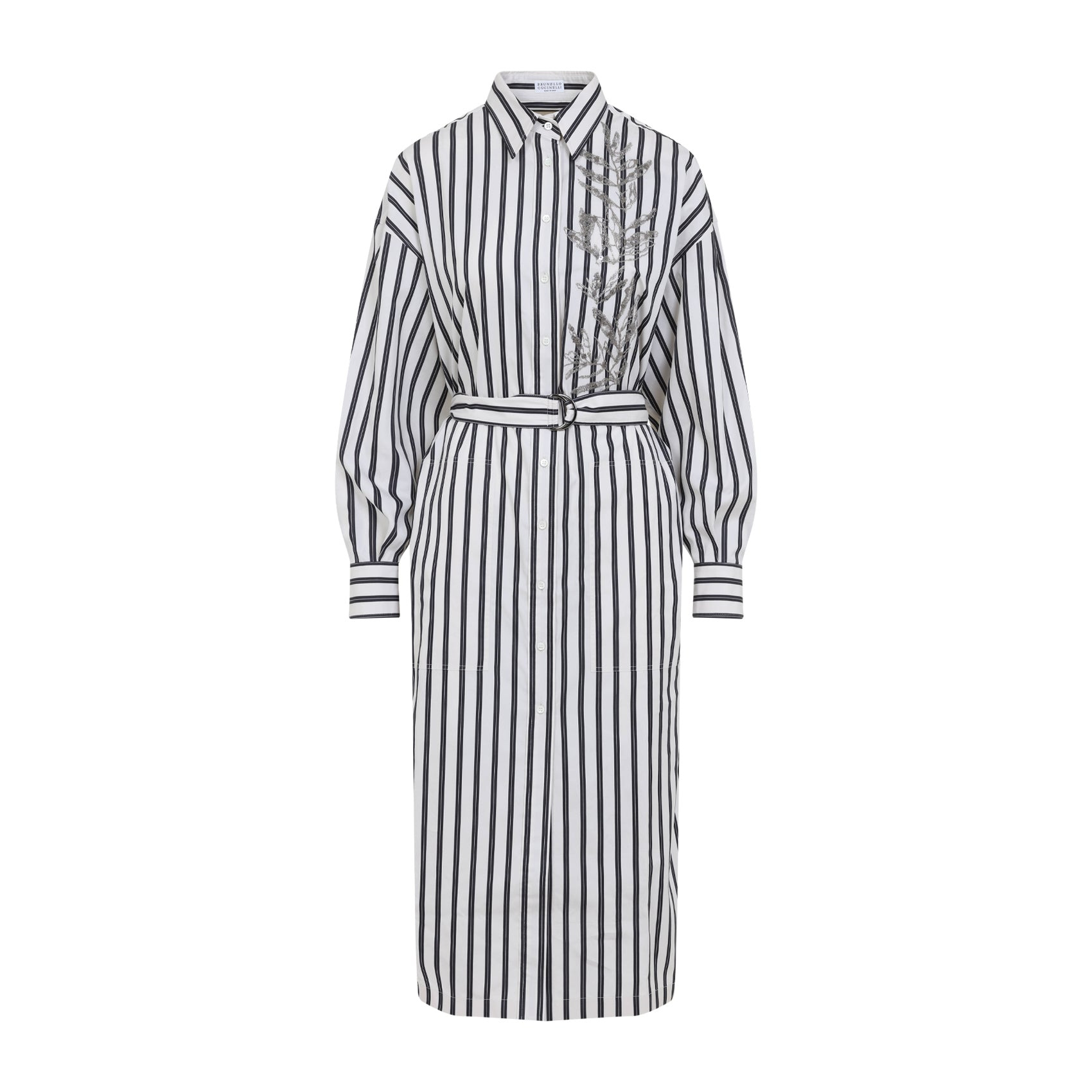Brunello Cucinelli Striped Midi Dress Women - 1