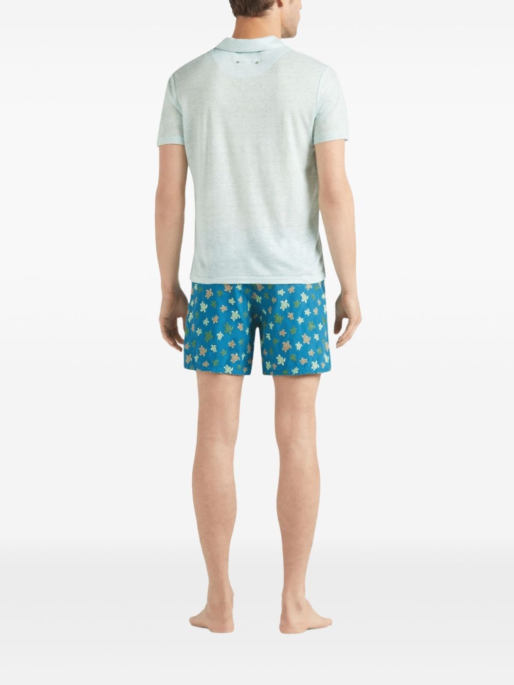 linen polo shirt - 3