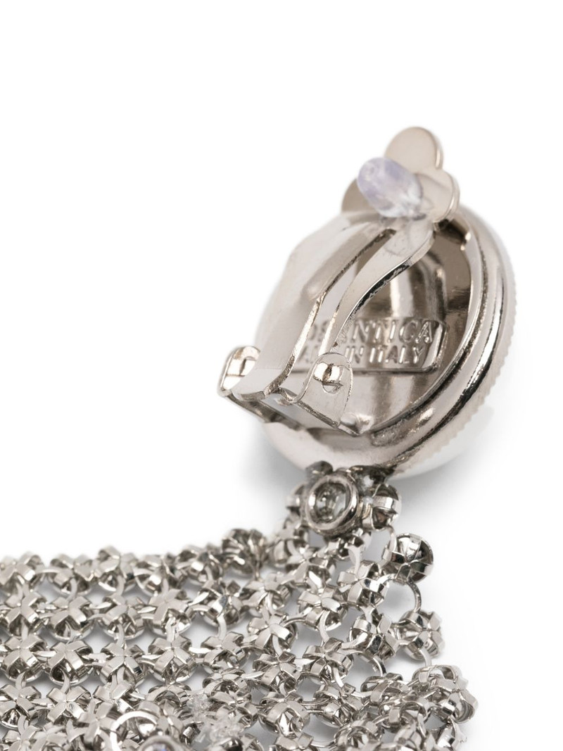 Rosantica Frizz embellished clip-on earrings outlook