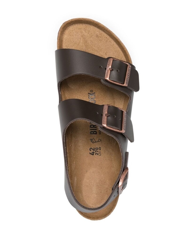 buckle-fastening leather sandals - 4