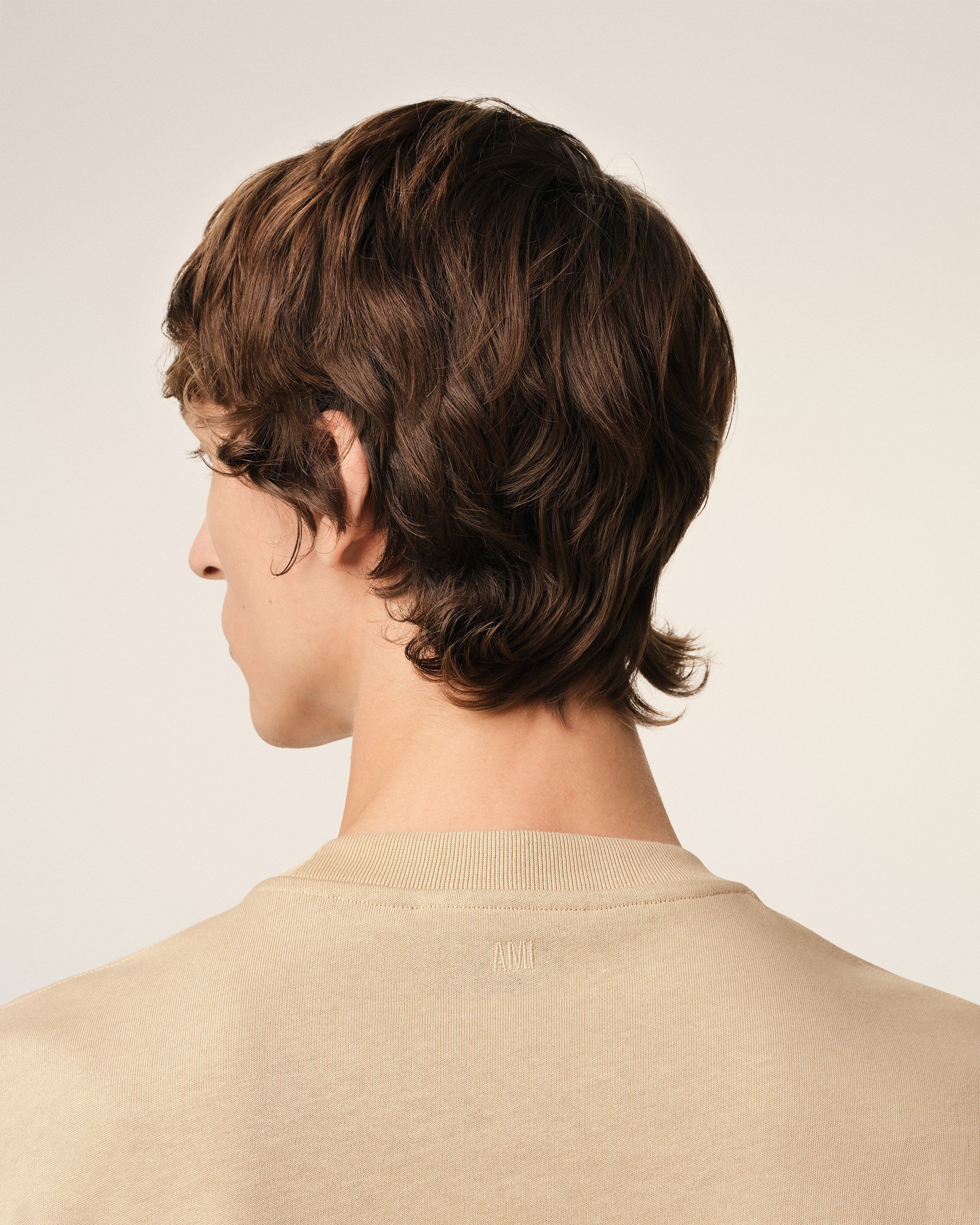 BEIGE COTTON AMI DE COEUR T-SHIRT - 4
