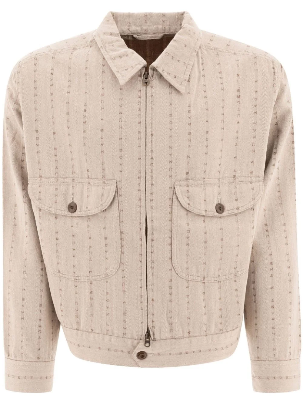 striped bomber jacket - 1