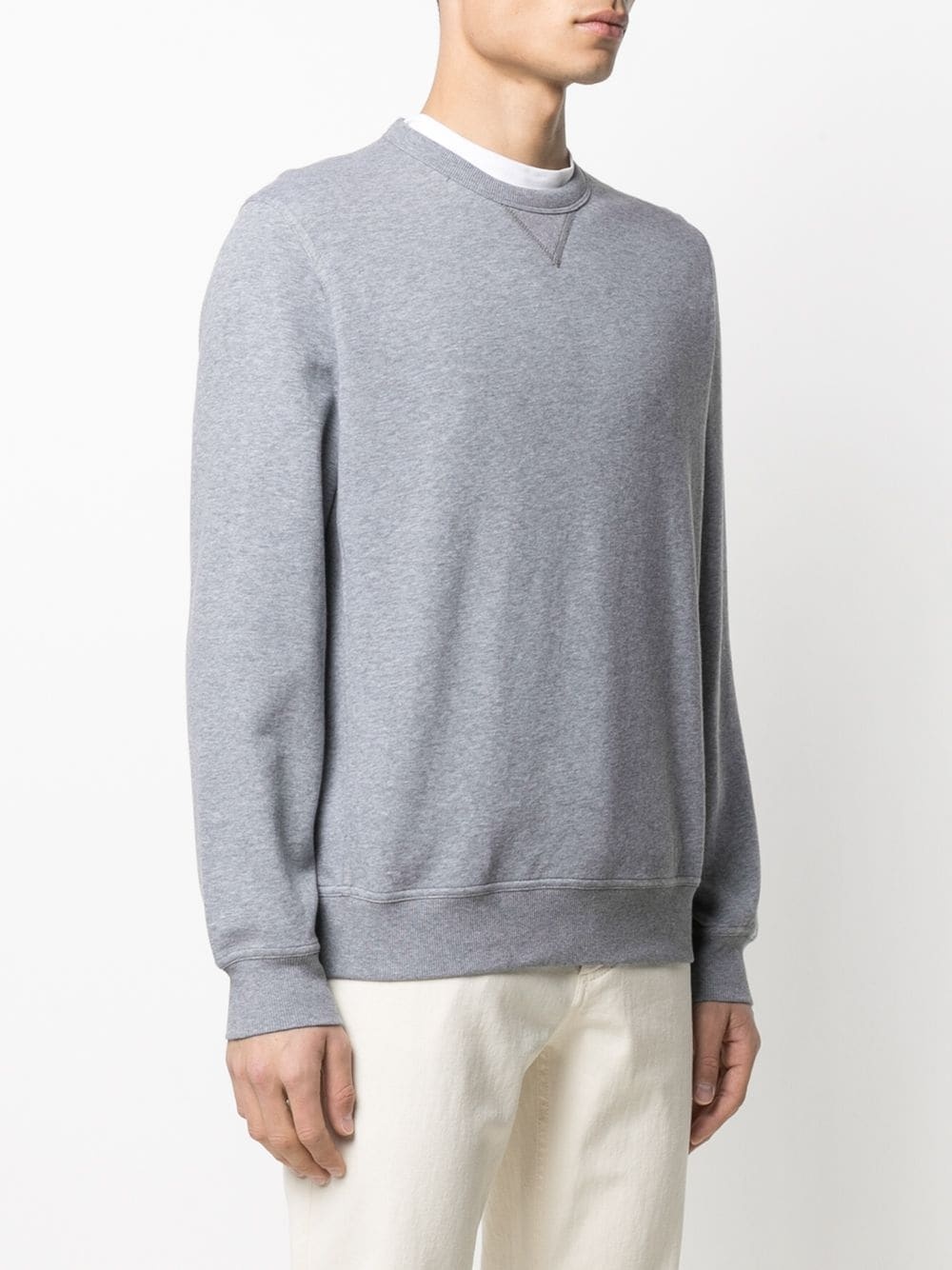 crew-neck cotton-blend sweatshirt - 3