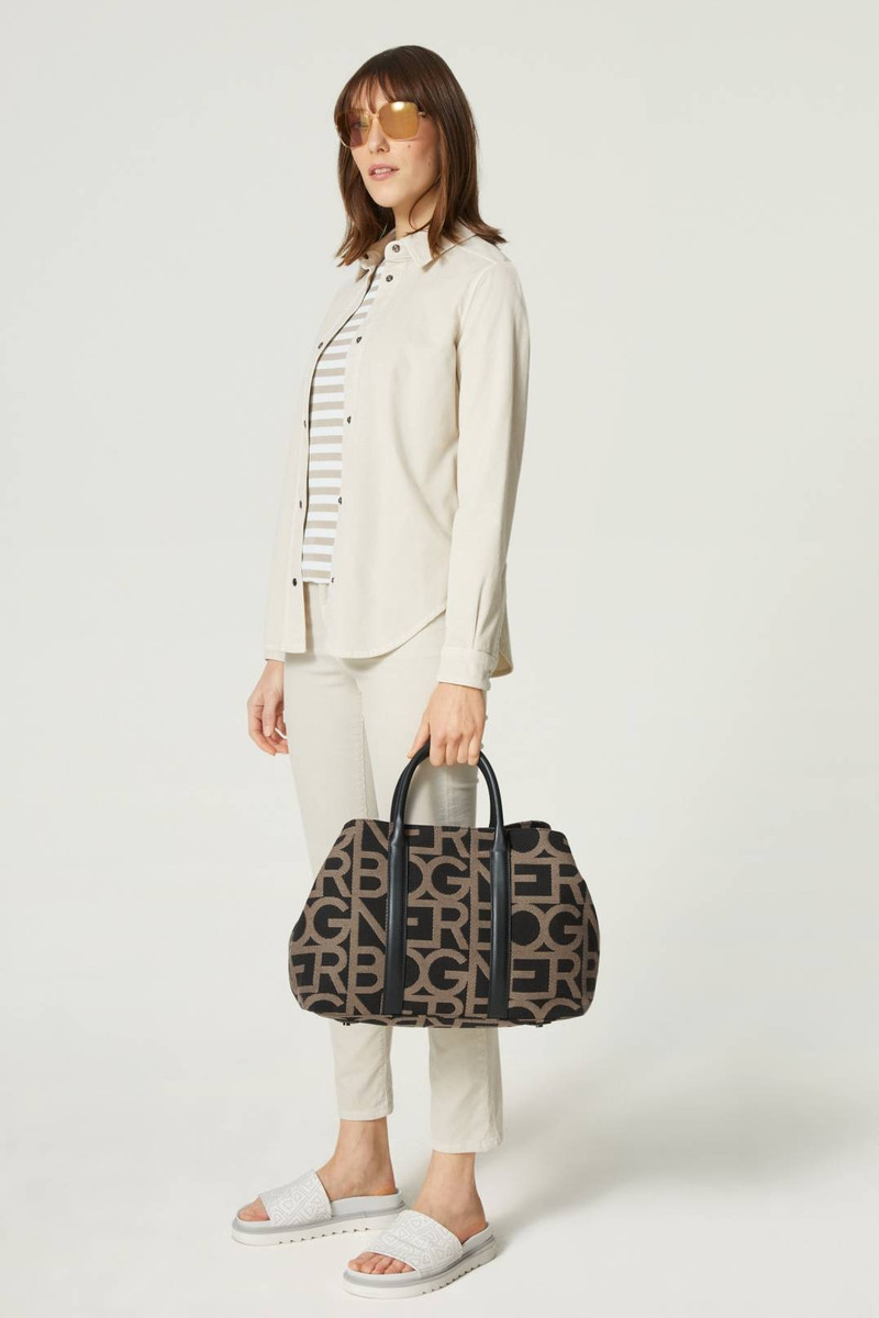 PANY THERESA TOTE BAG IN BLACK/BROWN 7