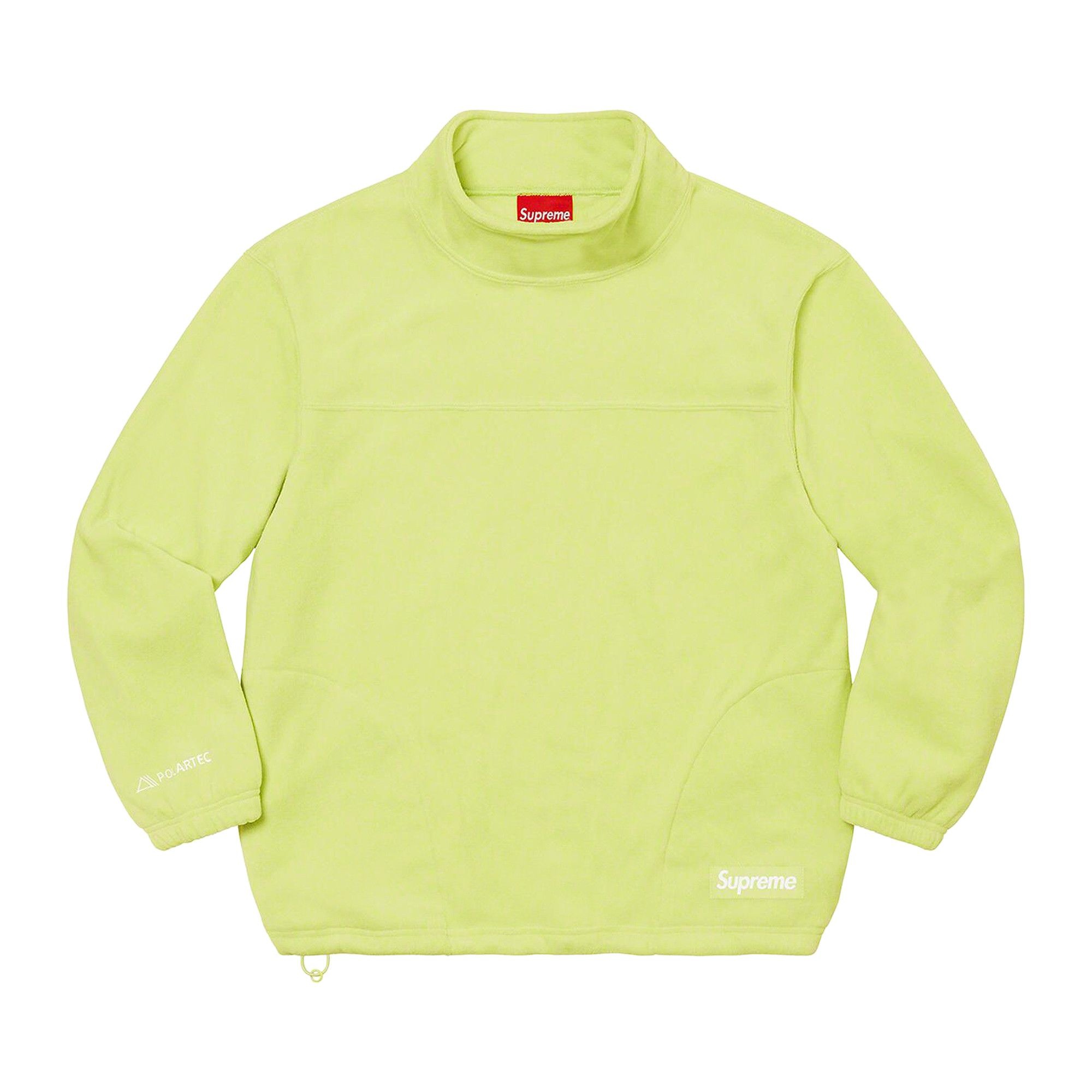 Supreme x Polartec Mock Neck Pullover 'Lime' - 1