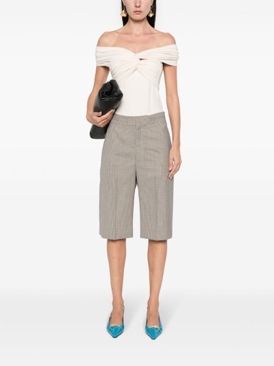 Victoria Beckham houndstooth-pattern tailored shorts outlook