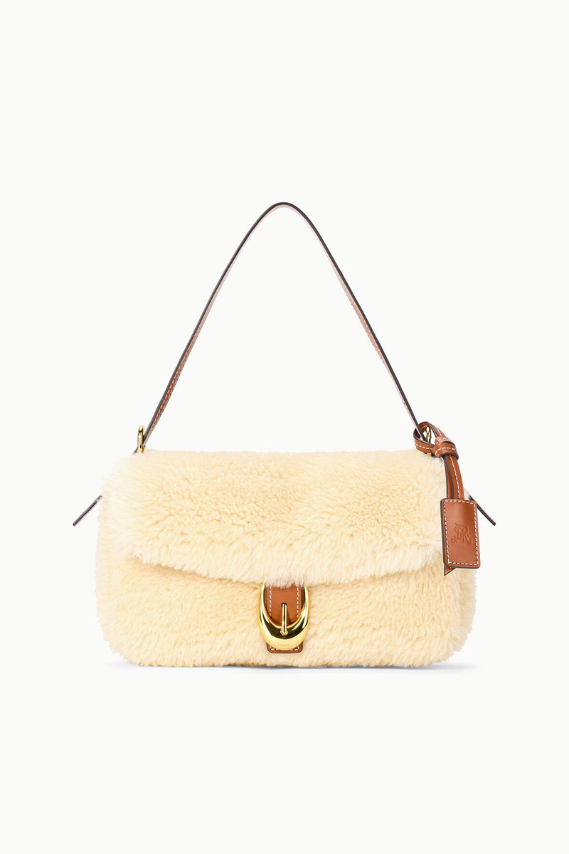 STAUD HARLOW BAG NATURAL SHEARLING 1