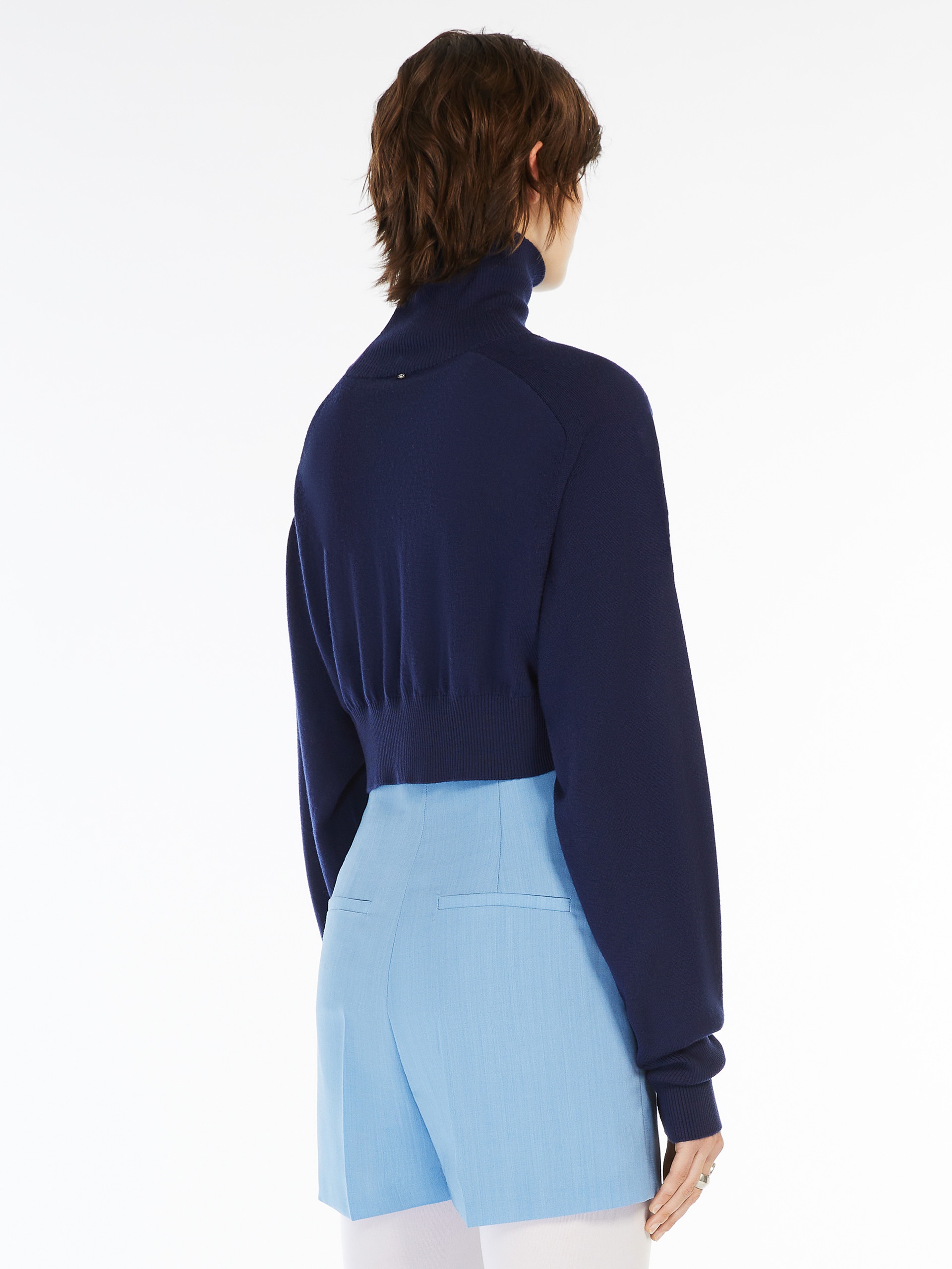 ULULATO Cropped mock polo-neck sweater - 4