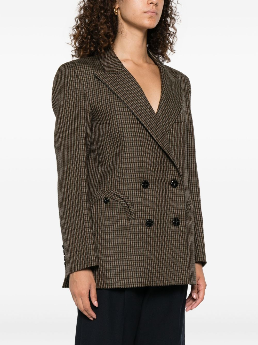 houndstooth double-breasted jacket - 3