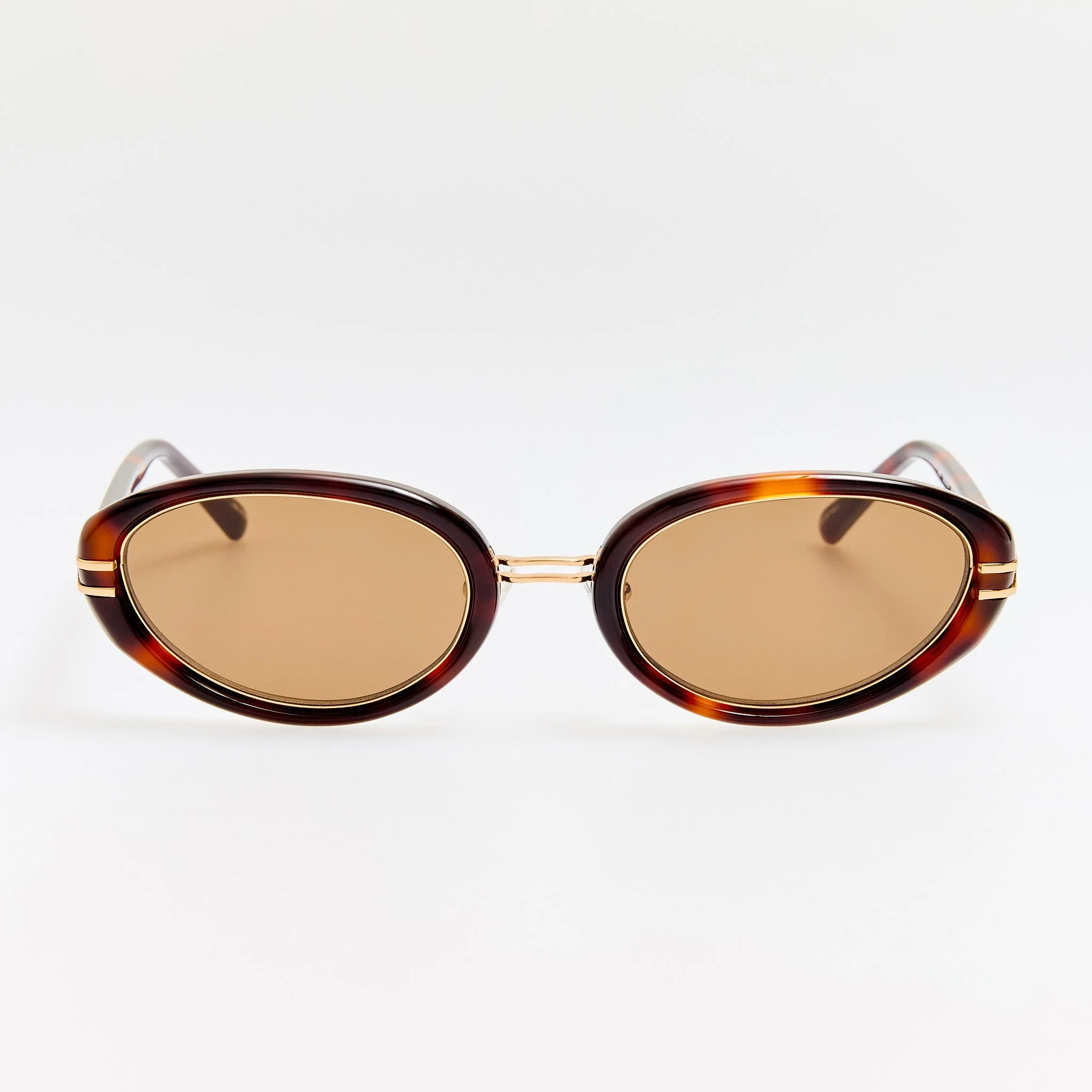 Ambra Oval Sunglasses in Tortoiseshell - 1