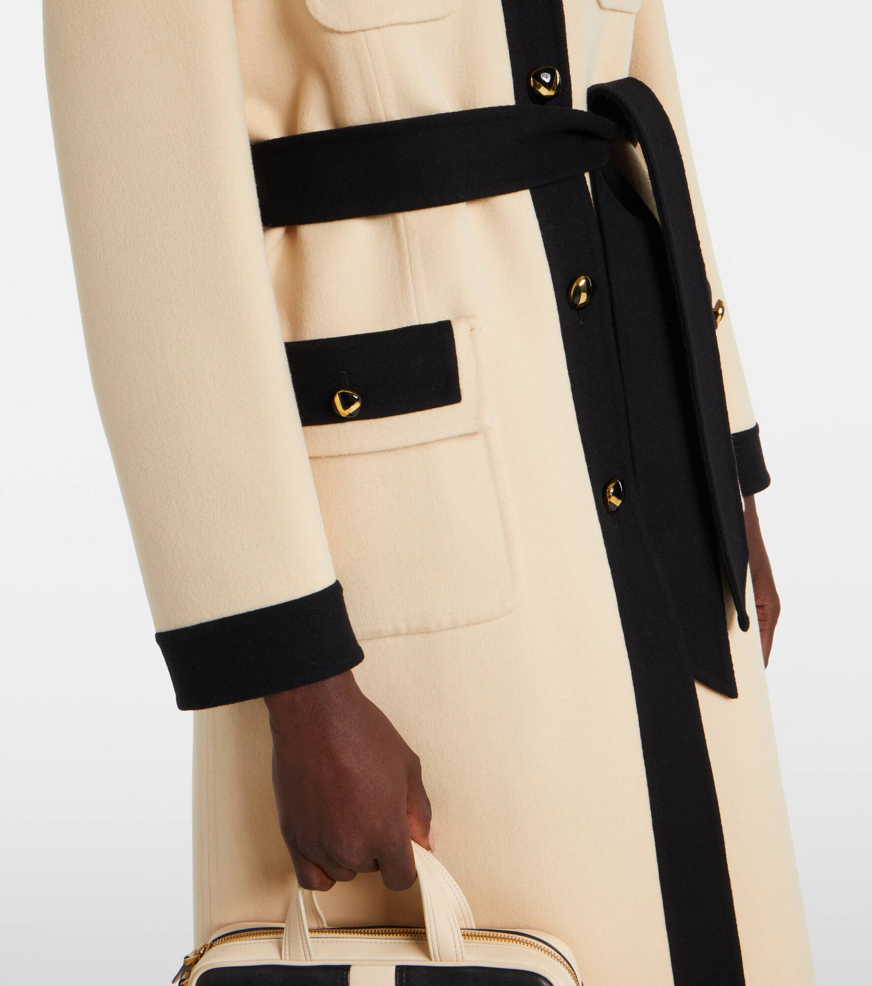Belted wool and cashmere coat - 5