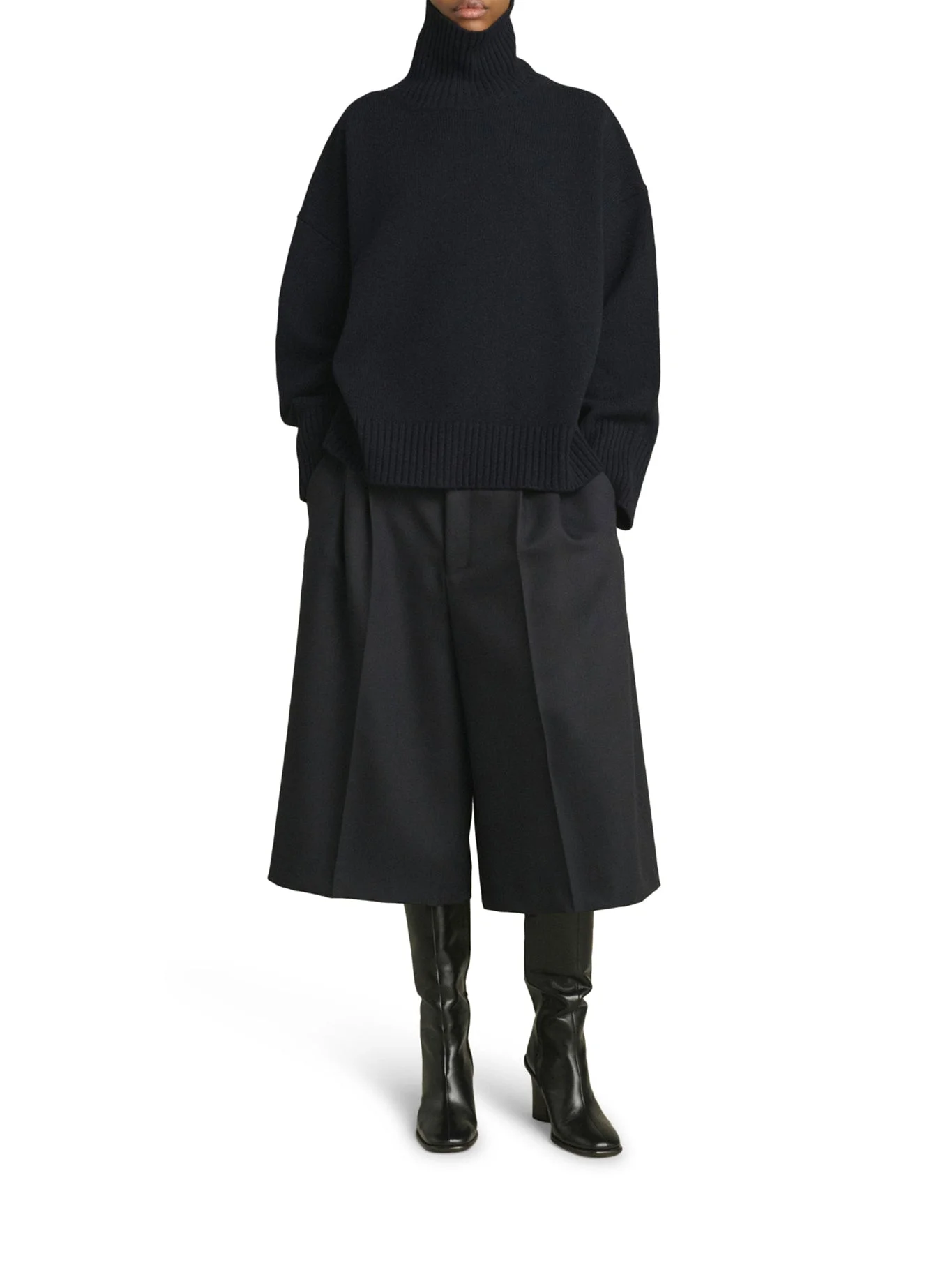 WILLIAM RIBBED KNIT TURTLENECK SWEATER - 1