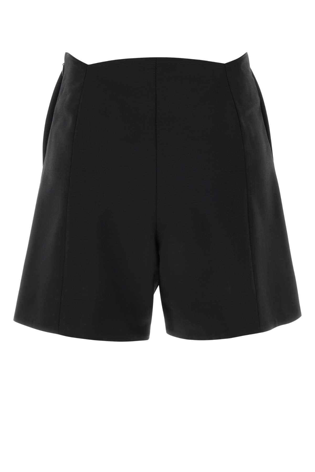 Givenchy Women Black Wool Blend Shorts - 2