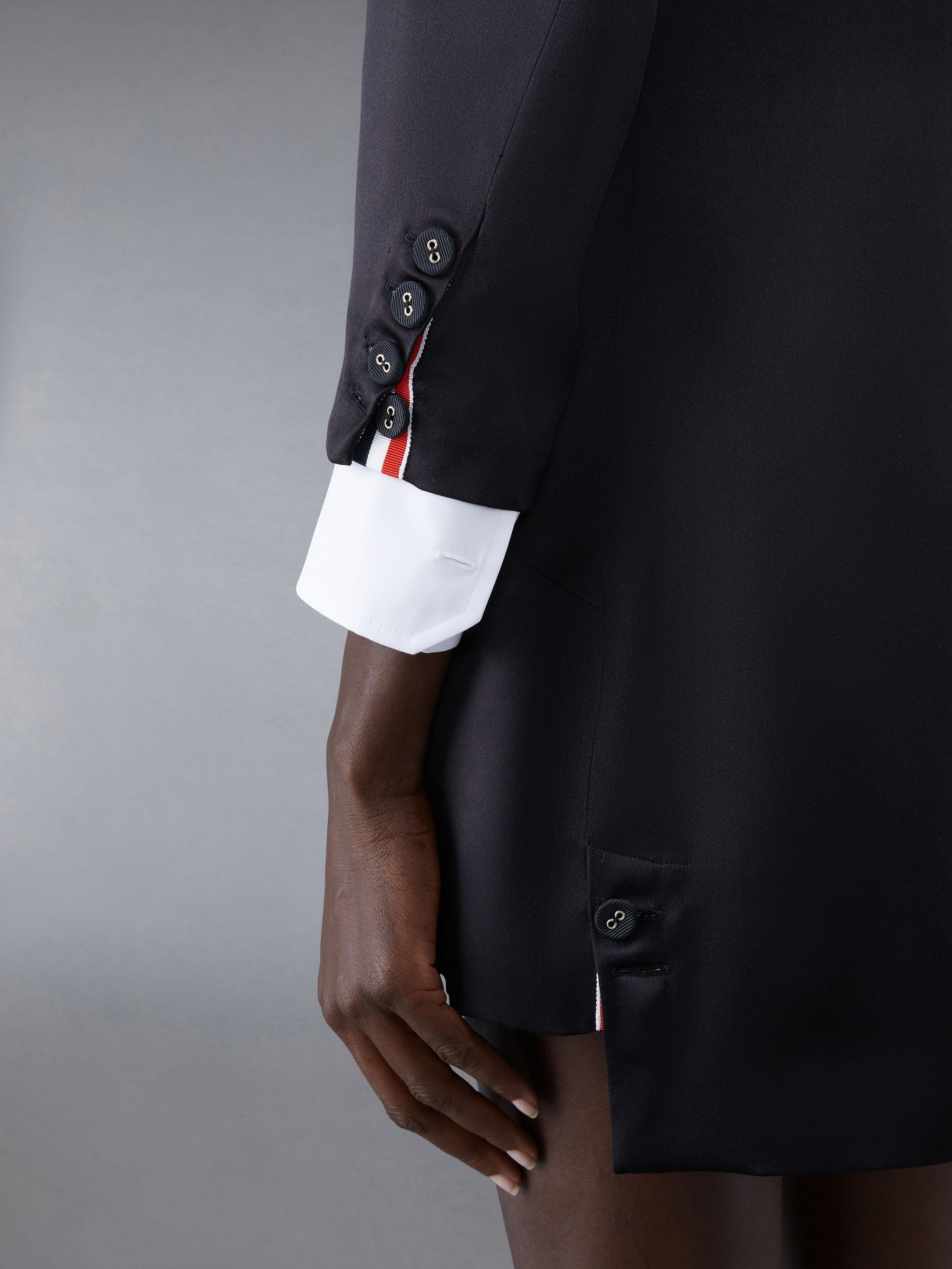 Crepe Back Satin and Poplin Seamed Sport Coat Dress - 6