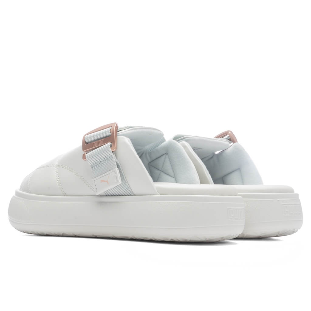 PUMA WOMEN'S SUEDE MAYU MULE L - NIMBUS CLOUD/PLATINUM GREY - 3