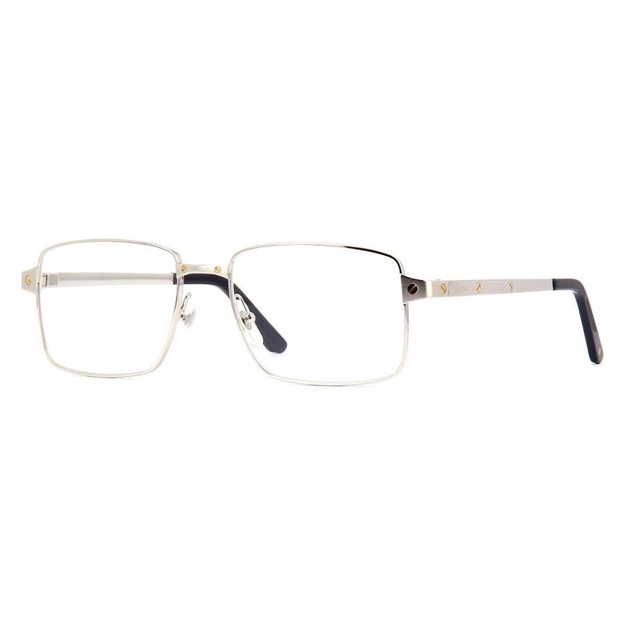 Cartier Santos de Cartier Demo Rectangular Men's Eyeglasses CT0203O 003 56 - 1