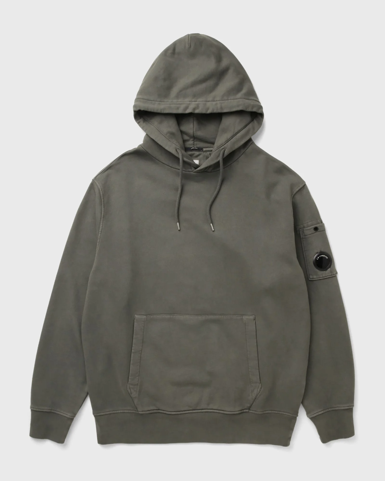 BRUSHED AND EMERIZED DIAGONAL FLEECE HOODED LENS SWEATSHIRT - 1