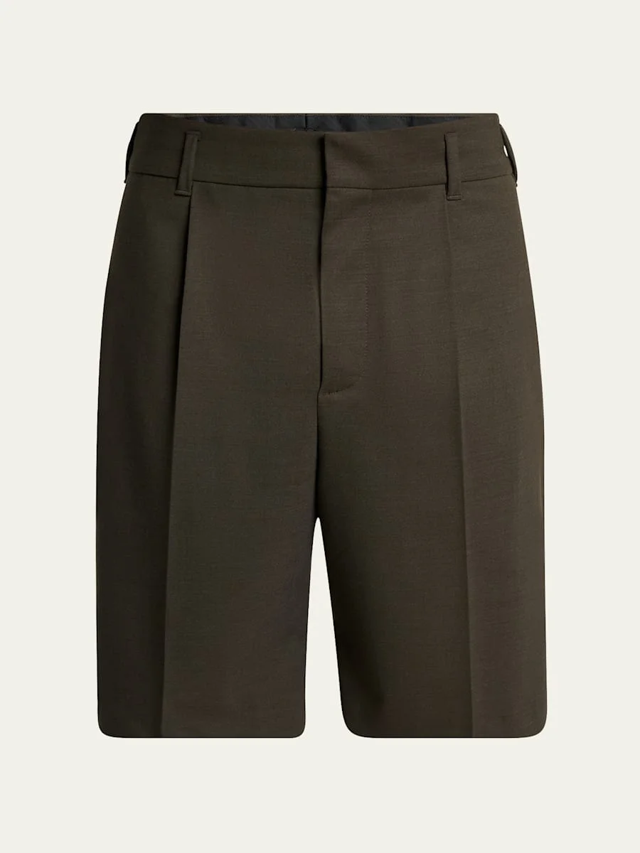 Men's Relaxed Single-Pleated Shorts - 1