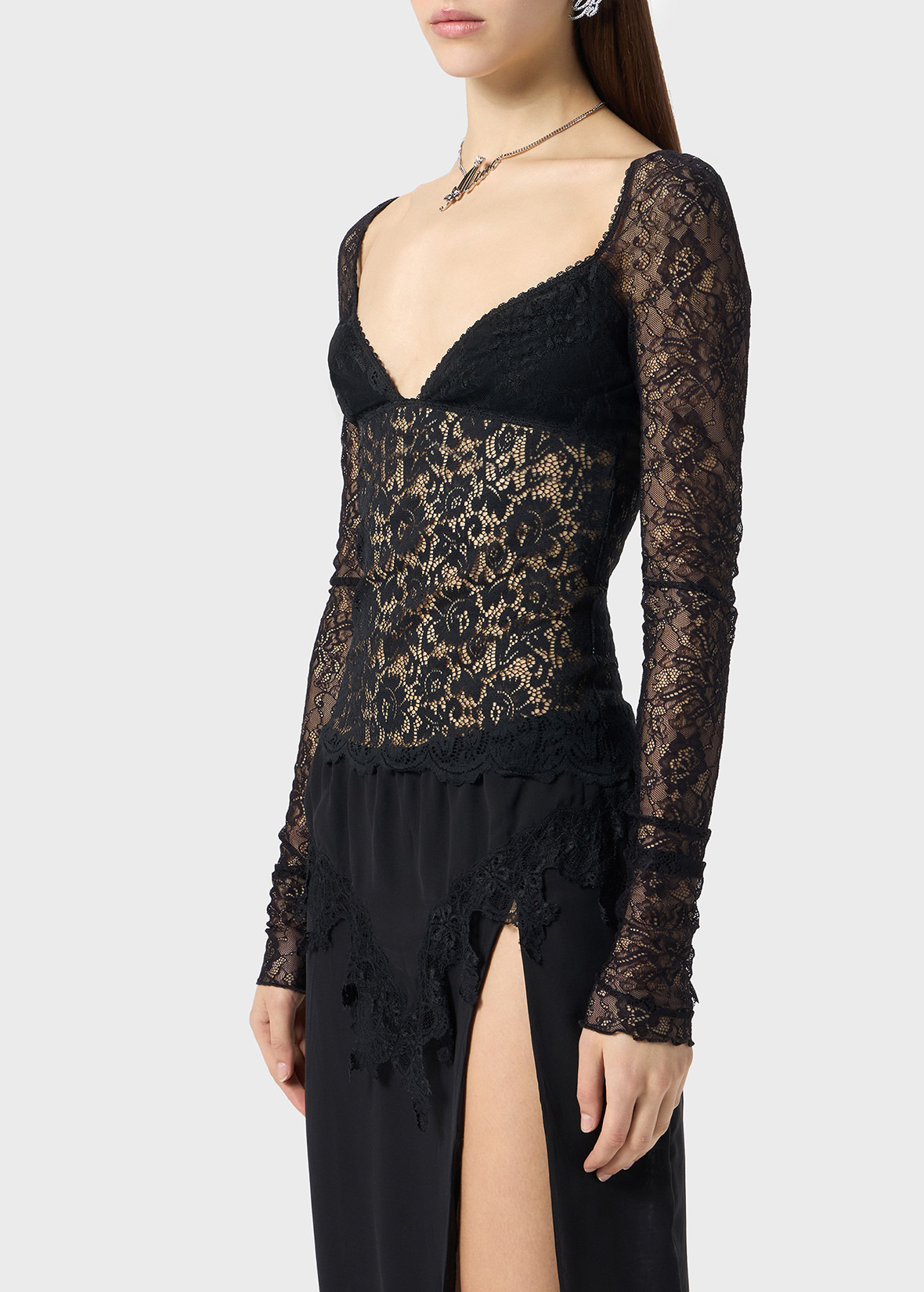 LACE AND TULLE BLOUSE - 5