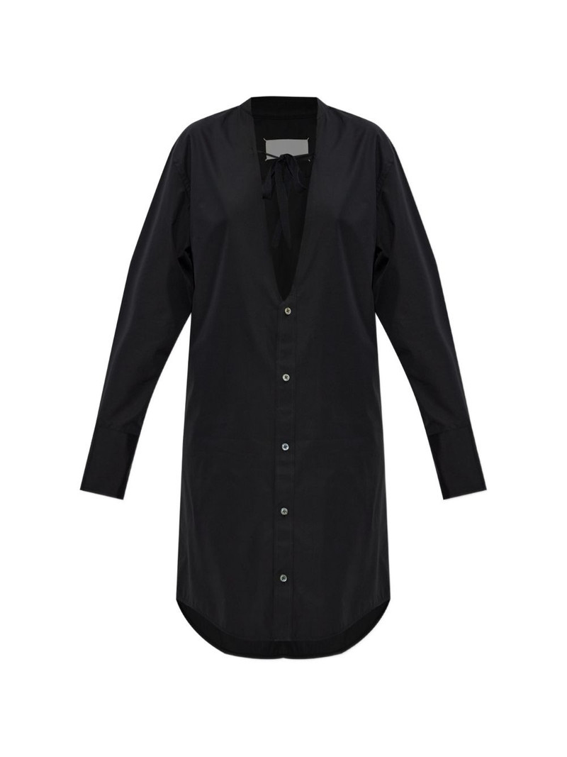 V-neck shirt dress 1