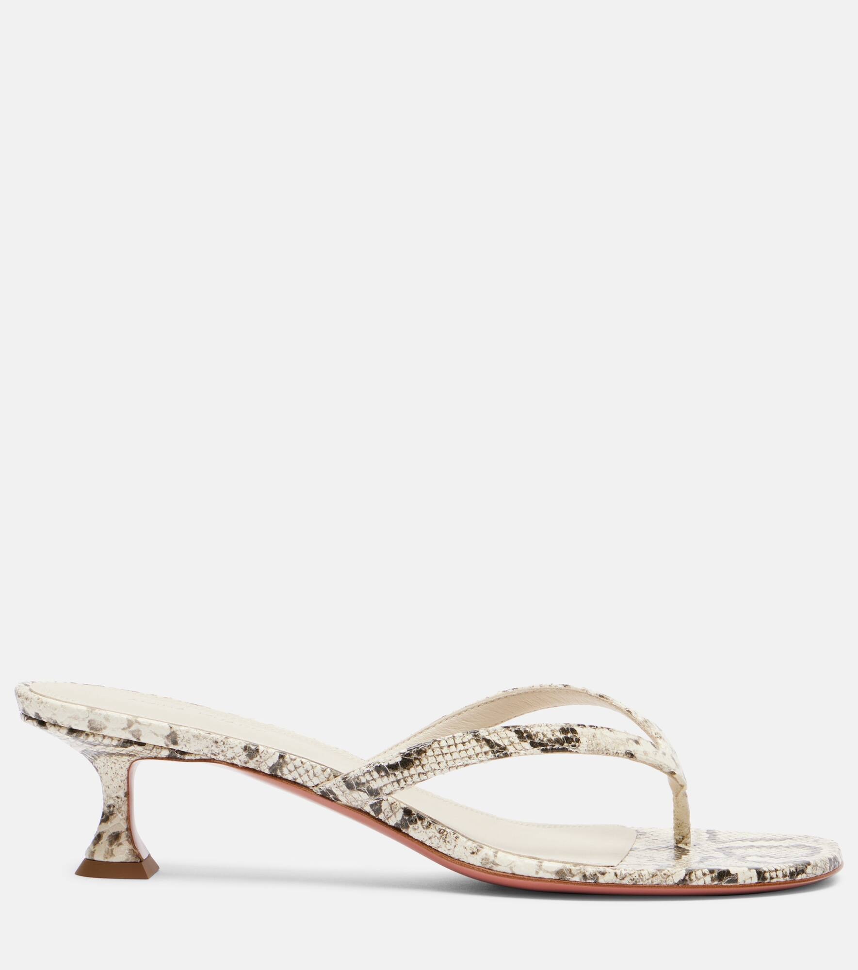 Juliette 45 leather thong sandals - 4