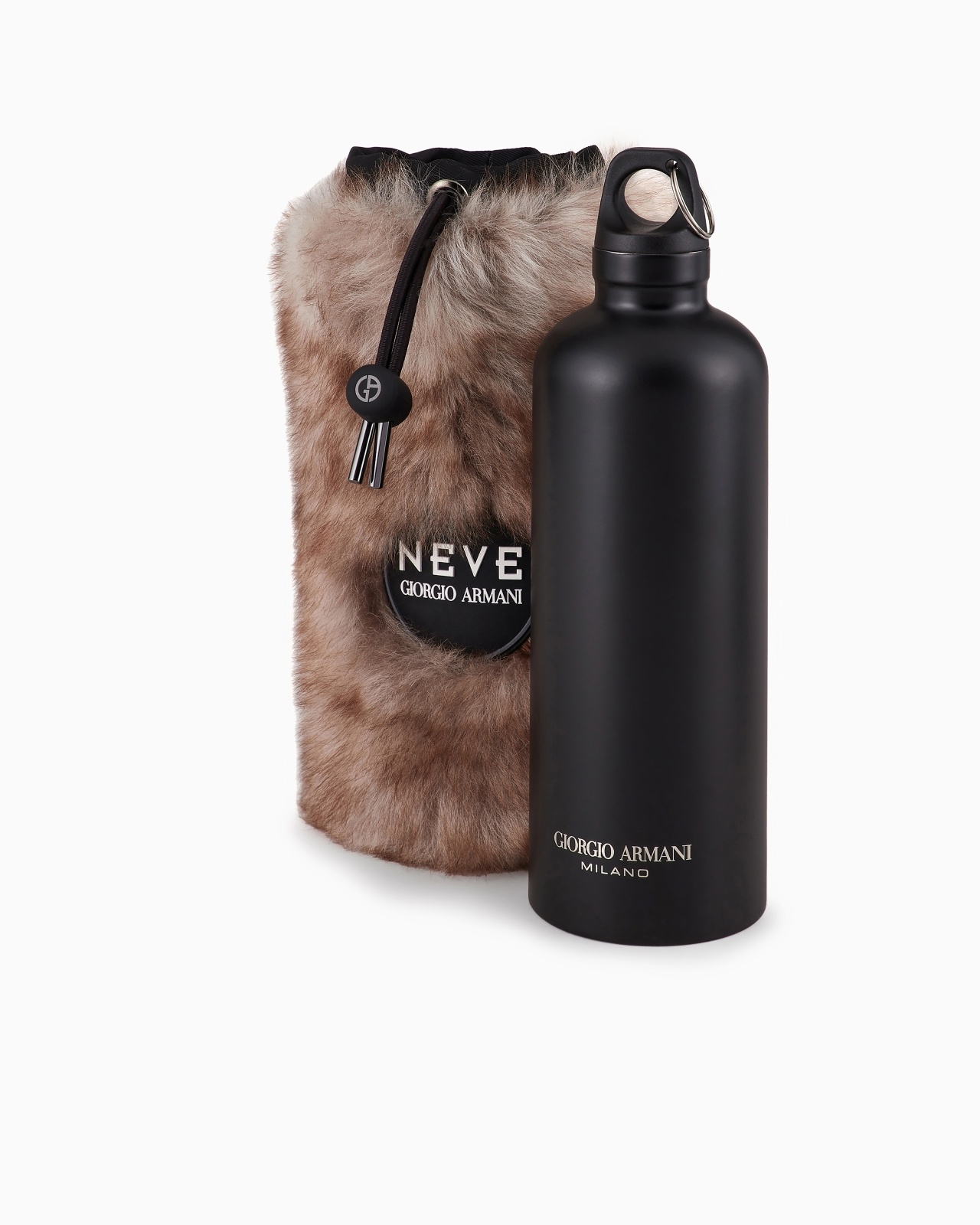 GIORGIO ARMANI NEVE WATER BOTTLE WITH SHEEPSKIN HOLDER - 2