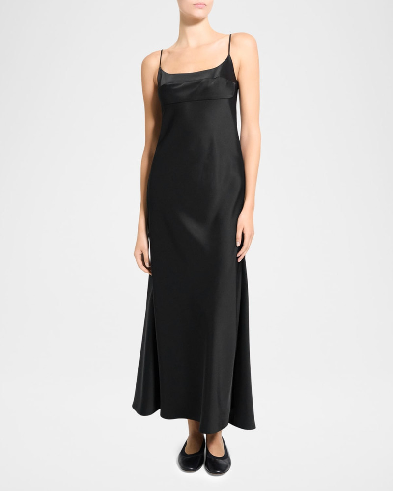 Theory Sleeveless Satin Slip Dress outlook