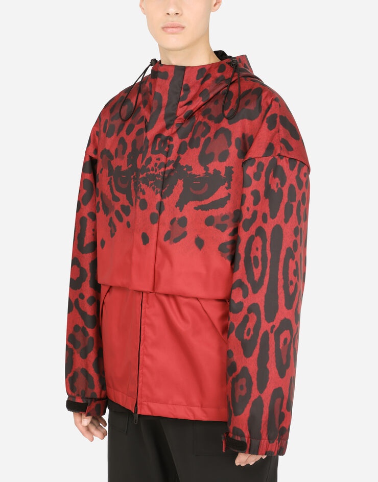 Leopard-print technical fabric parka - 4