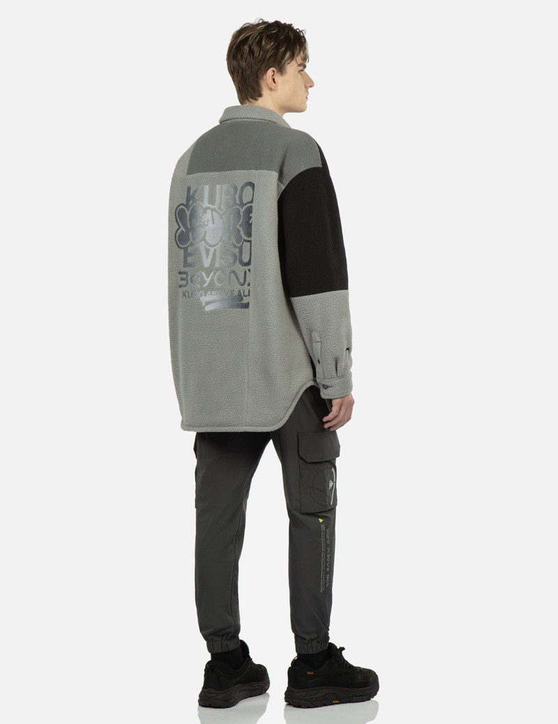 Colorblock Fleece Shirt Jacket 4