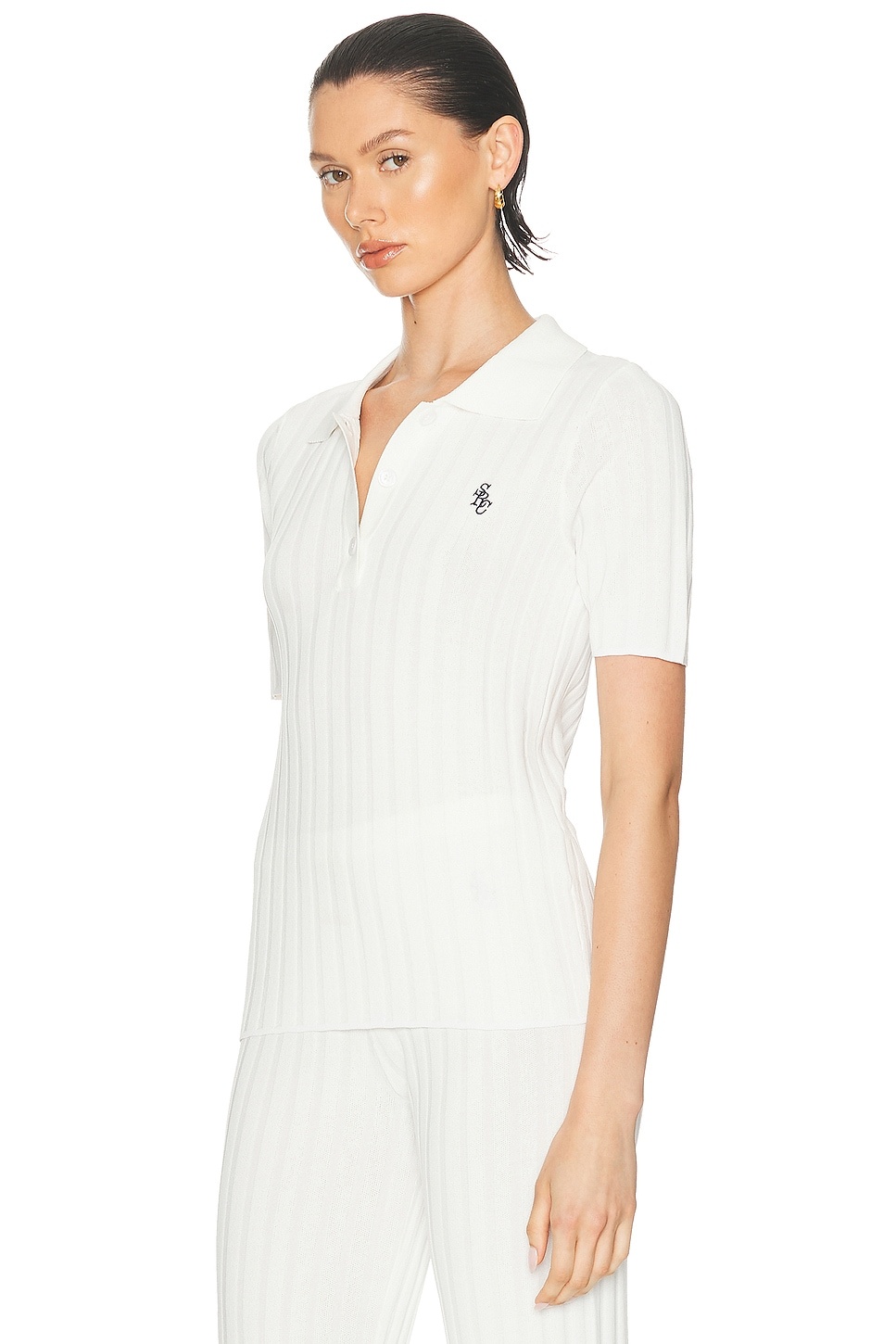 SRC Ribbed Polo Top - 2