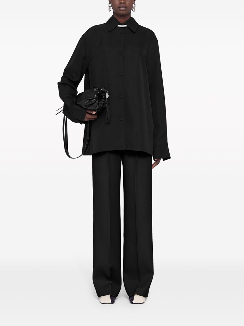 Jil Sander drawstring wool straight-leg trousers outlook