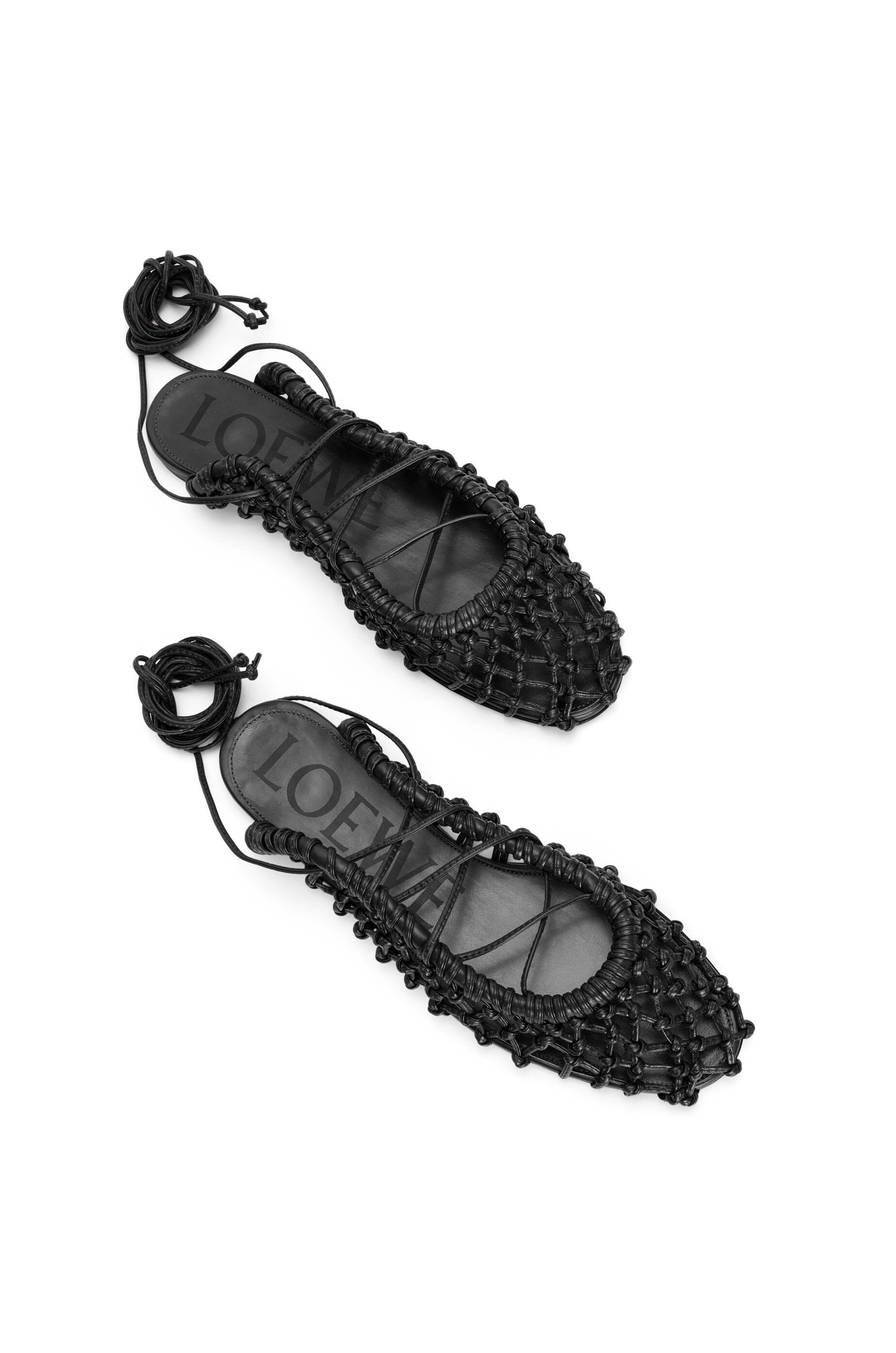 Woven ballerina in lambskin - 3
