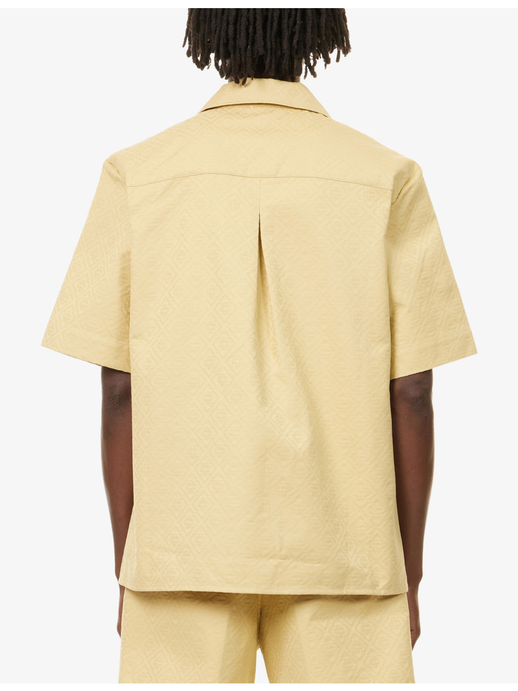 Cuban-Collar Monogram Cotton Shirt - 4