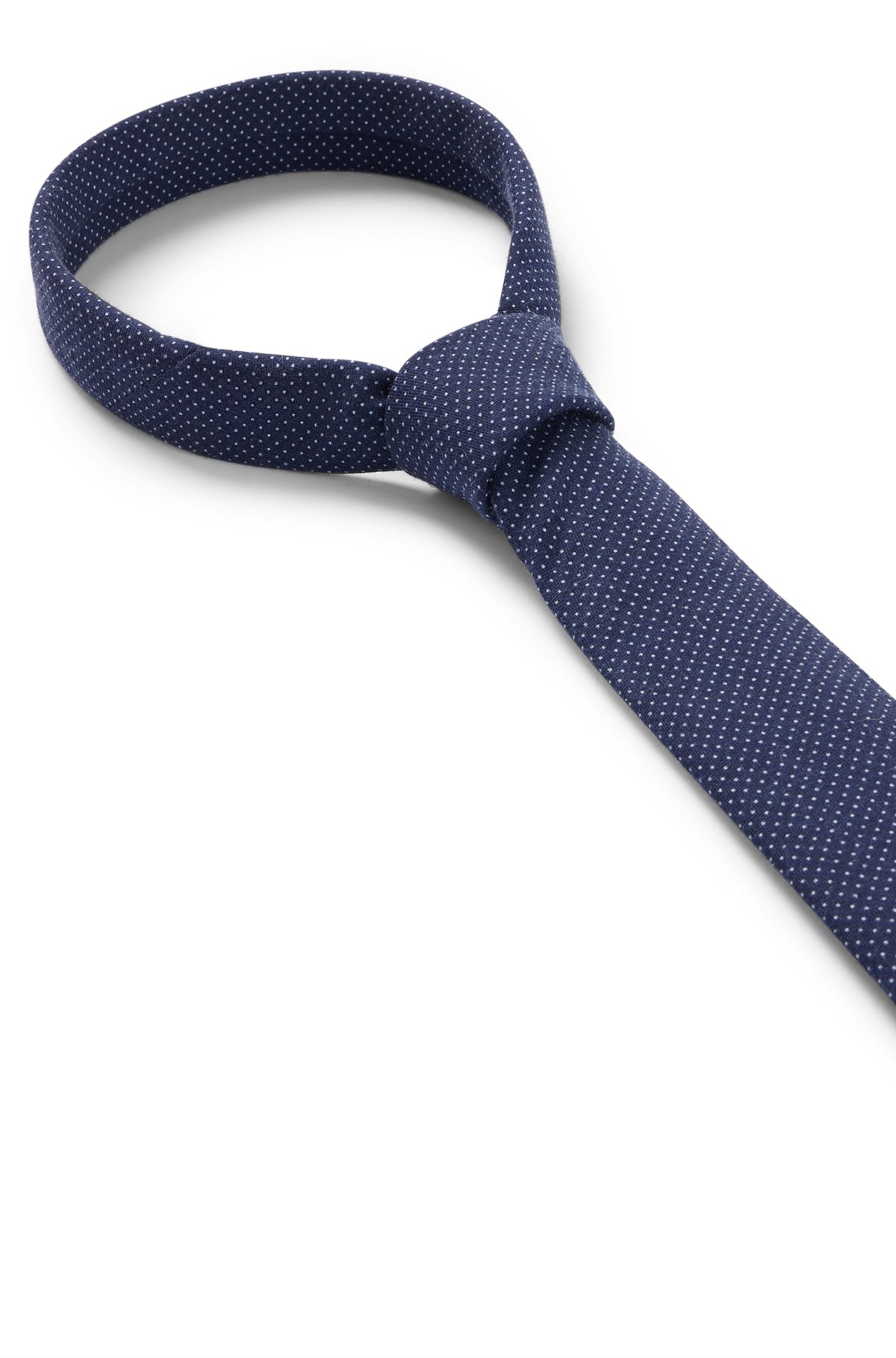DOT-PRINTED TIE IN COTTON AND WOOL - 6