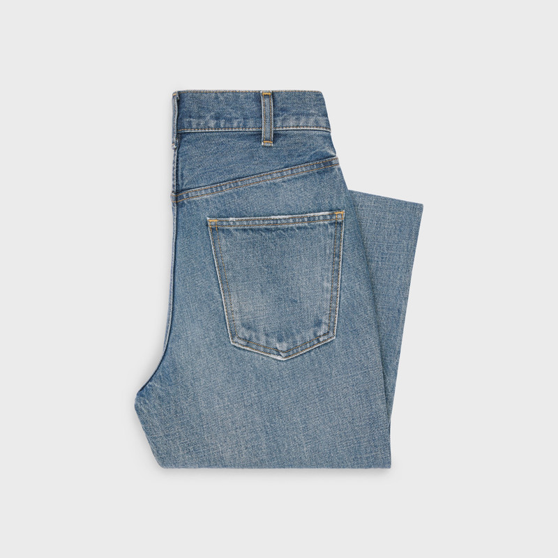 CELINE DYLAN FLARED JEANS WITH SIGNATURE IN UNION WASH DENIM outlook