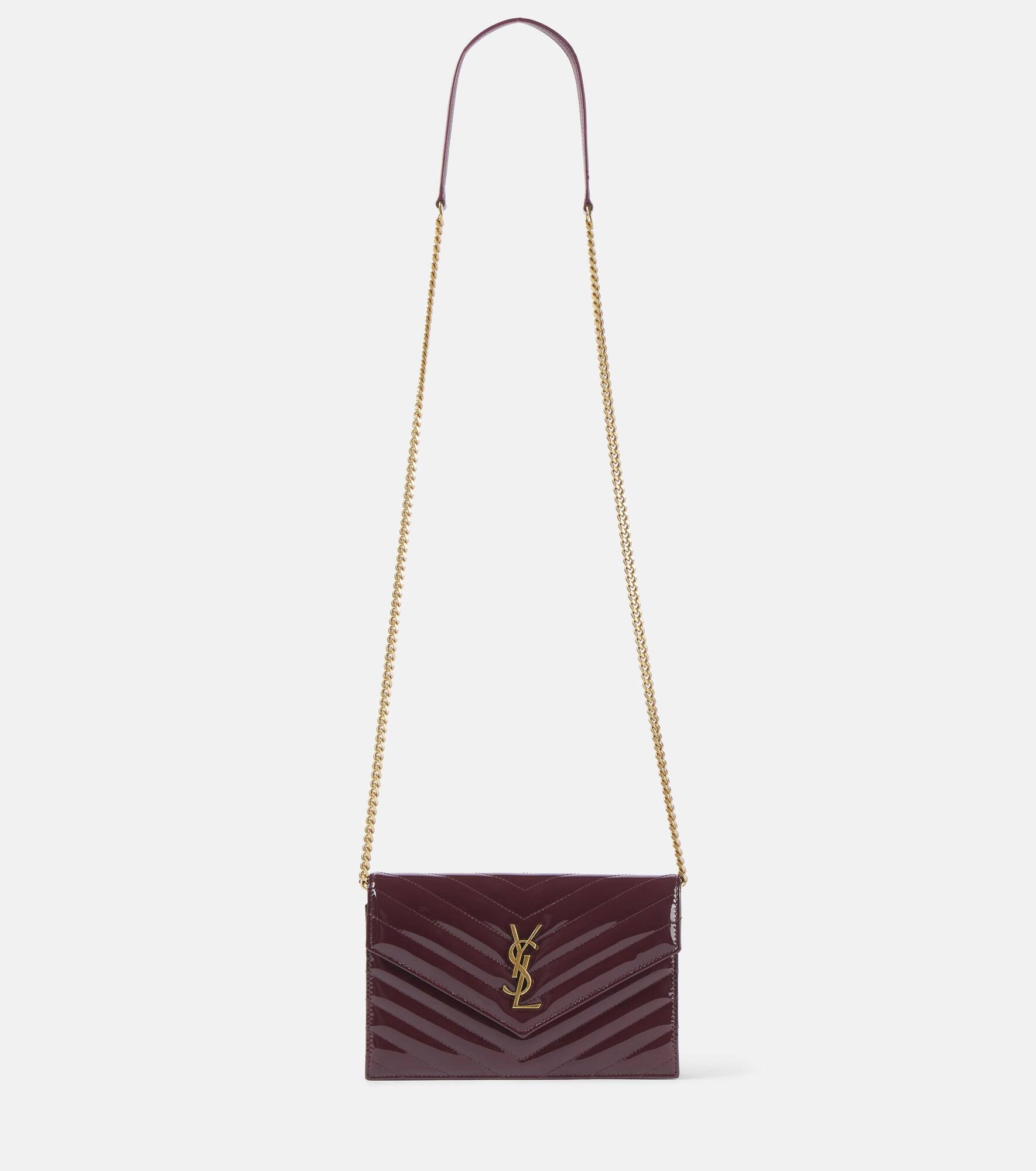 Cassandre patent leather wallet on chain - 1