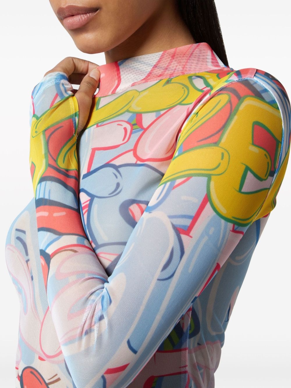 Bombing Graffiti-print mini dress - 4
